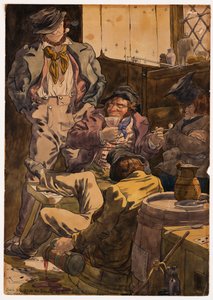 Boceto para ilustrar las Pasiones - Embriaguez, 1854 de Richard Dadd