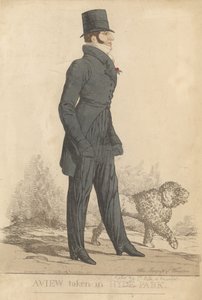 Henry Somerset, 7º duque de Beaufort; una vista tomada en Hyde Park de Richard Dighton