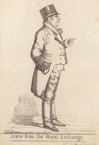 Lee La Chamette (f.1817); Una vista desde el Royal Exchange, 1817