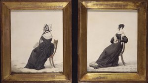 Dos retratos de viudas, 1837 de Richard Dighton
