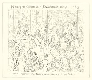 1849, Una perspectiva de una tienda de mercería de moda