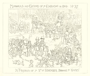 1849, Una perspectiva del 5 de noviembre mostrando a los Guys