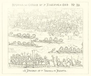 1849, Una perspectiva de la regata del Támesis de Richard Doyle