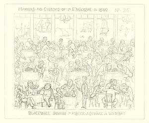 1849, Blackwall mostrando al público cenando pescado blanco