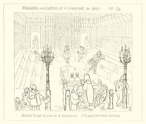 1849, El tribunal más alto del reino, los lores escuchando apelaciones de Richard Doyle