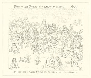 1849, El mundo de la moda haciendo ejercicio en Hyde Park