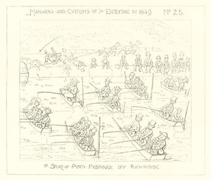 1849, El deporte de la pesca en puntal en Richmond