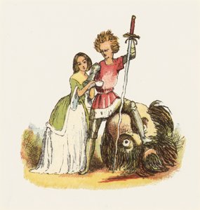 Ilustración para Jack El Matagigantes (litografía en color) de Richard Doyle