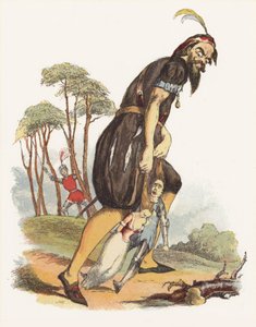 Ilustración para Jack El Matagigantes (litografía en color) de Richard Doyle