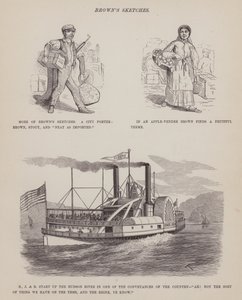 Página de El tour americano de los Sres. Brown, Jones y Robinson (grabado) de Richard Doyle
