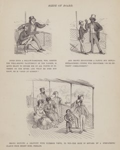 Página del Tour Americano de los Sres. Brown, Jones y Robinson (grabado) de Richard Doyle