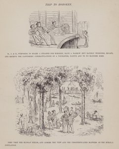 Página del Tour Americano de los Sres. Brown, Jones y Robinson (grabado)