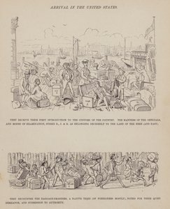 Página del Tour Americano de los Sres. Brown, Jones y Robinson (grabado) de Richard Doyle