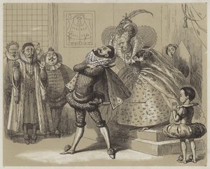 Escena impactante entre la Reina Isabel y su favorito Essex de Richard Doyle