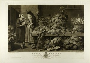 Un mercado de frutas, de La Galería Houghton de Richard Earlom