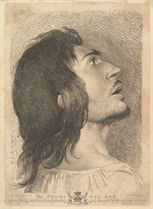 Cabeza en perfil del hijo pródigo, 1766 de Richard Earlom