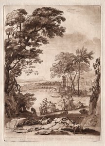 Liber Veritatis: No. 47, una escena de río con el hallazgo de Moisés