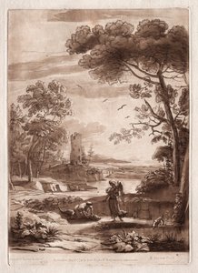 Liber Veritatis: No. 50, Una escena de río con Tobías y el ángel