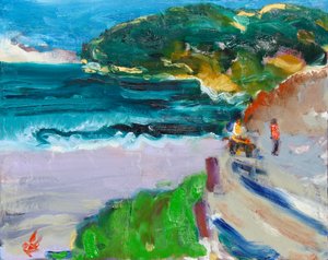 Bahía al anochecer, 2019 de Richard Fox