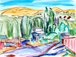 Casas y colinas, 2019 de Richard Fox