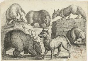 Dos osos, dos lobos y dos zorros
Animales después de varios artistas (título de la serie)
Animales después de varios artistas (título de la serie) de Richard Gaywood