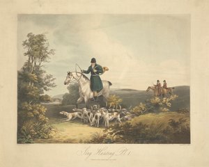 Lote de cuatro: (1) Ciervo de caza de Richard Gilson Reeve