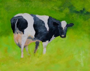 Vaca blanca y negra de Richard Gombar