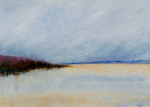 Horizonte costero brumoso de Richard Gombar