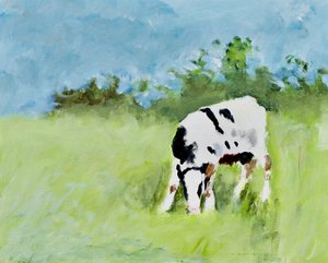 Vaca pastando tranquilamente de Richard Gombar