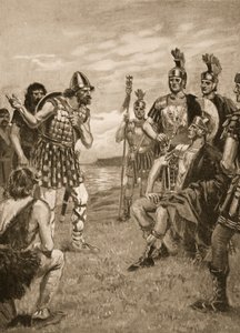 Agrícola recibe a un rey irlandés, ilustración de 