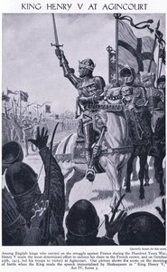 El rey Enrique en Agincourt 1415 d.C., c.1950