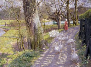El camino junto al estanque del molino, 1900