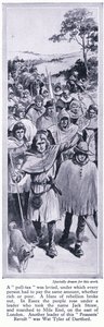 La revuelta de los campesinos, Jack Straw y Wat Tyler, c.1950 de Richard Henry Brock