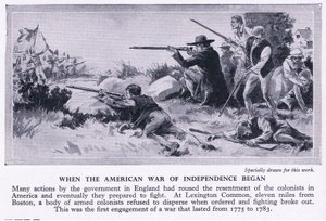 Cuando comenzó la Guerra de Independencia Americana en 1775 AD, c.1950