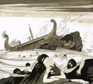 Una galera romana que llevaba a San Pablo a Roma se estrella en las rocas de Malta de Richard Hook