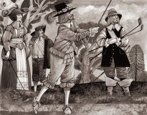Golf, the Royal Game (gouache sobre papel) de Richard Hook