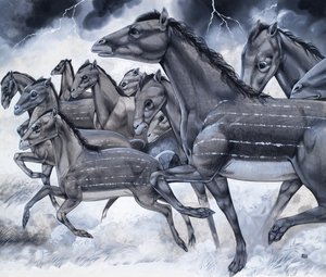 Caballos en miniatura, de "Bestias de antaño". de Richard Hook