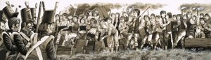 En 1797, se recurrió a las tropas para sofocar los disturbios entre escolares en Rugby. de Richard Hook