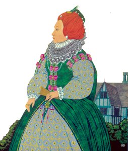 Reina Isabel I (litografía en color)