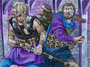 Sir Galahad, junto con Percival y Bors