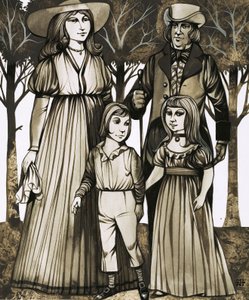 A finales del siglo XVIII, los niños, al igual que sus padres, empezaron a llevar ropa cómoda. de Richard Hook