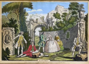 Poesía, pub. por Robert Sayer c.1750