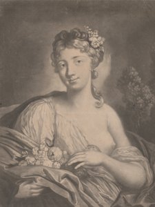 Primavera: una joven sosteniendo flores en su capa, 1775 de Richard Houston