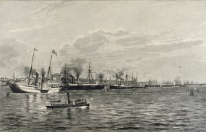 La revisión naval en Kiel el 3 de septiembre de 1890 de Richard Huenten