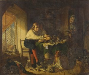 Chatterton componiendo los manuscritos de Rowley de Richard J. Lewis