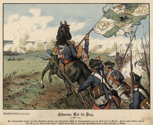 Muerte del Mariscal de Campo von Schwerin en la Batalla de Praga