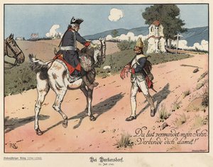 Federico el Grande de Prusia en Burkersdorf