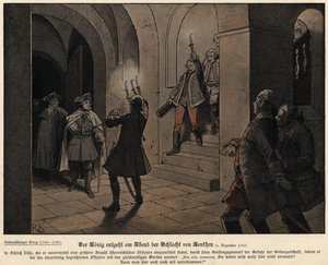 Federico el Grande de Prusia en la noche después de la Batalla de Leuthen
