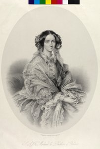 Duquesa de Mecklemburgo-Schwerin Helen (litografía) de Richard Lauchert
