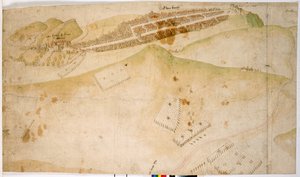 Un plano coloreado, o vista de pájaro, de la ciudad de Edimburgo de Richard Lee
